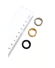Yaylı Kanca Anahtarlık Çanta Askı Aparatı Yuvarlak Sarı 12x12mm - 1 Adet