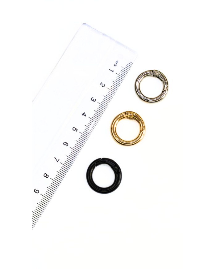 Yaylı Kanca Anahtarlık Çanta Askı Aparatı Yuvarlak Sarı 12x12mm - 1 Adet