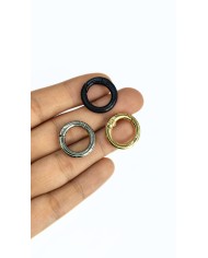 Yaylı Kanca Anahtarlık Çanta Askı Aparatı Yuvarlak Sarı 12x12mm - 1 Adet