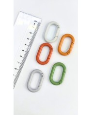 Yaylı Kanca Anahtarlık Çanta Askı Aparatı Oval Yeşil 20x34mm - 1 Adet