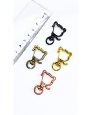 Yaylı Kanca Anahtarlık Çanta Askı Aparatı Yıldız Sarı 21x34mm - 1 Adet