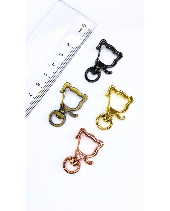 Yaylı Kanca Anahtarlık Çanta Askı Aparatı Yıldız Sarı 21x34mm - 1 Adet