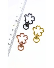 Yaylı Kanca Anahtarlık Çanta Askı Aparatı Yonca Sarı 22x35mm - 1 Adet