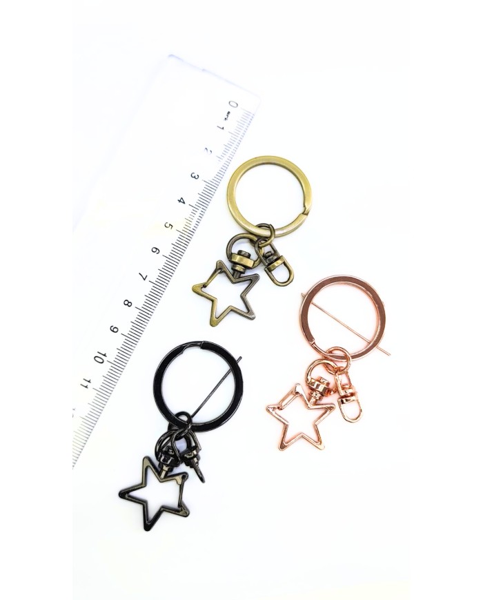 Yaylı Kanca ve Çift Tur Halka Anahtarlık Çanta Askı Aparatı Kalp Antik Yeşil - 1 Adet