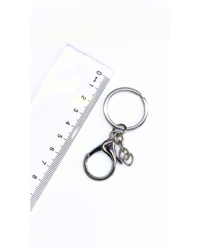 Papağan Klips ve Çift Tur Halka Anahtarlık Çanta Askı Aparatı Bakır - 1 Adet