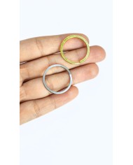 Yuvarlak Anahtarlık Çanta Halkası Çift Tur Sarı 21mm - 1 Adet