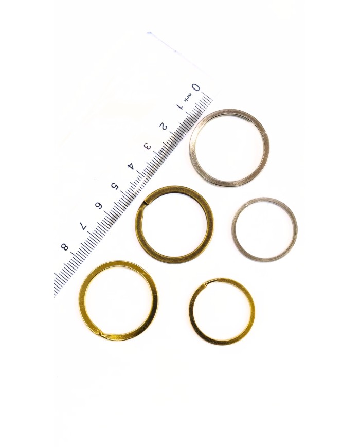 Yuvarlak Anahtarlık Çanta Halkası Çift Tur Nikel 26mm - 30 Adet