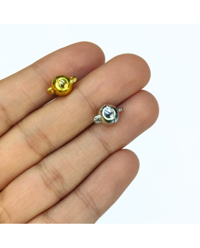 Mıknatıslı Kolye Bileklik Kilidi Kapama Nikel - 1 Adet