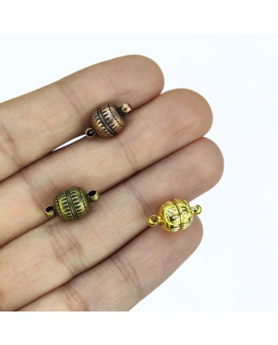 Mıknatıslı Desenli Kolye Bileklik Kilidi Kapama Sarı - 1 Adet