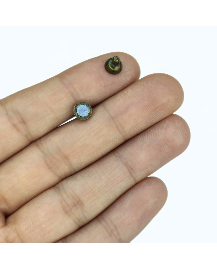 Mıknatıslı Küçük Top Kolye Bileklik Kilidi Kapama Antik Yeşil - 1 Adet