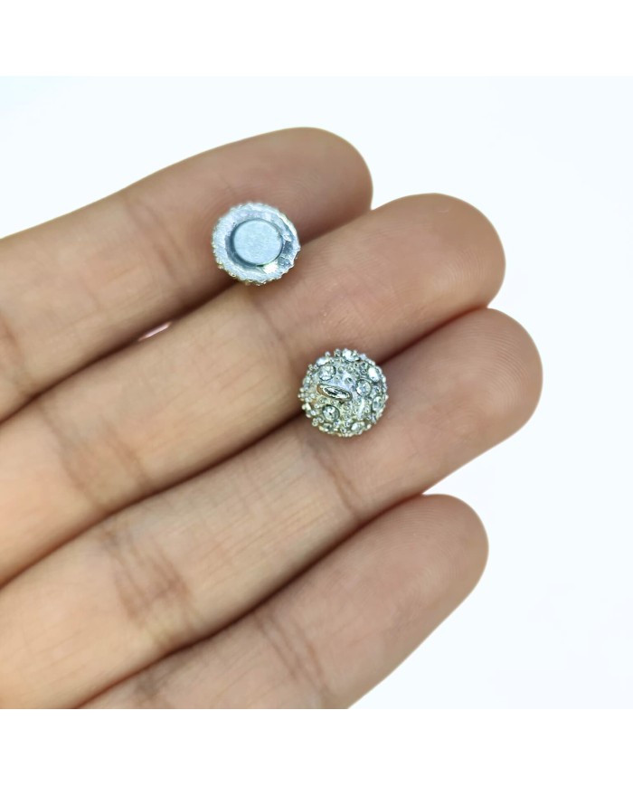 Mıknatıslı Zirkon Taşlı Top Kolye Bileklik Kilidi Kapama Sarı- 1 Adet