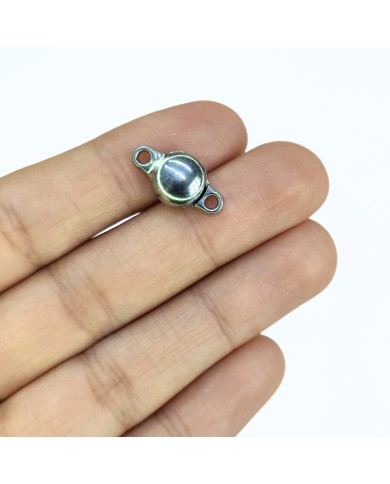 Mıknatıslı Kalp Kolye Bileklik Kilidi Kapama Nikel - 1 Adet