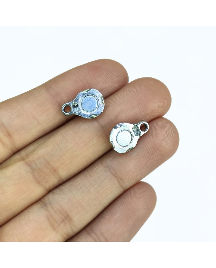 Mıknatıslı Kalp Kolye Bileklik Kilidi Kapama Nikel - 1 Adet