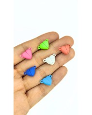 Mıknatıslı Kalp Kolye Bileklik Kilidi Kapama Yeşil - 1 Adet