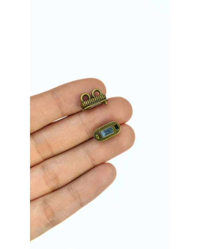 Mıknatıslı Halkalı Kolye Bileklik Kilidi Kapama Sarı - 1 Adet