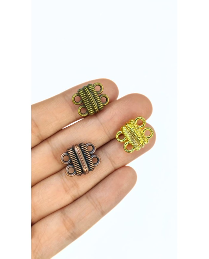 Mıknatıslı Halkalı Kolye Bileklik Kilidi Kapama Sarı - 1 Adet