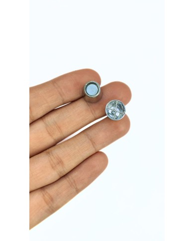 Mıknatıslı Kum Saati Kolye Bileklik Kilidi Kapama Nikel - 1 Adet