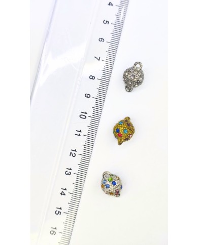 Mıknatıslı Zirkon Taşlı Kolye Bileklik Kilidi Kapama Renkli - 1 Adet