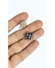 Mıknatıslı Zirkon Taşlı Kolye Bileklik Kilidi Kapama Pembe - 1 Adet