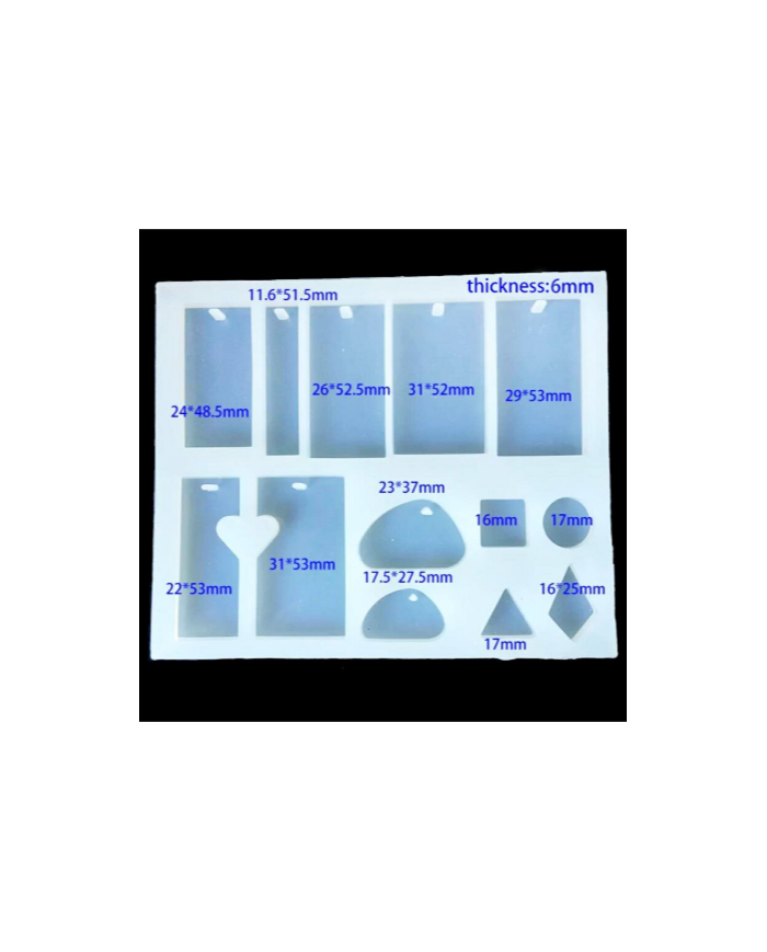 Kolye ve Küpe Çoklu Reçine Epoksi Kalıbı -Kod:217