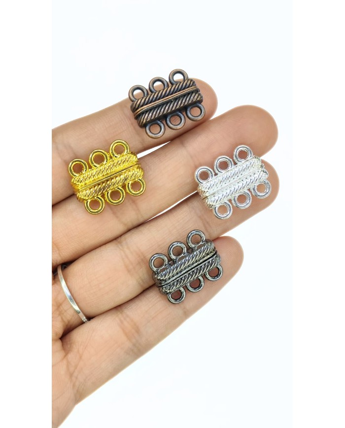 Mıknatıslı Halkalı Kolye Bileklik Kilidi Kapama Sarı - 1 Adet