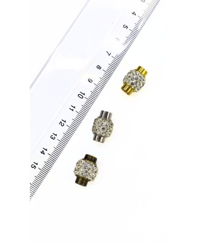 Mıknatıslı Zirkon Taşlı Kolye Bileklik Kilidi Kapama Sarı - 1 Adet