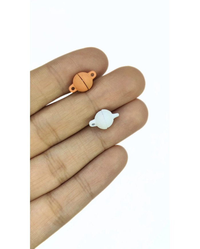 Mıknatıslı Top Kolye Bileklik Kilidi Kapama Turuncu - 1 Adet