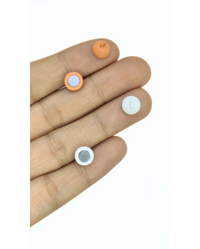 Mıknatıslı Top Kolye Bileklik Kilidi Kapama Turuncu - 1 Adet