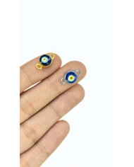 Mıknatıslı Nazar Boncuklu Kolye Bileklik Kilidi Kapama Sarı - 1 Adet