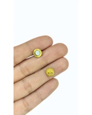 Mıknatıslı Top Noktalı Kolye Bileklik Kilidi Kapama Sarı - 1 Adet