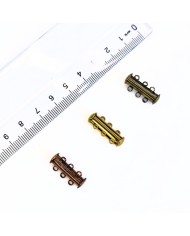 Geçmeli Mıknatıslı Uzun 3 Halkalı Kolye Bileklik Kilidi Kapama Sarı - 1 Adet