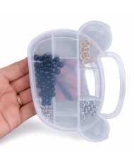 Şeffaf Boncuk Kutusu Organizer Kilitli Ayıcık - 11 Gözlü