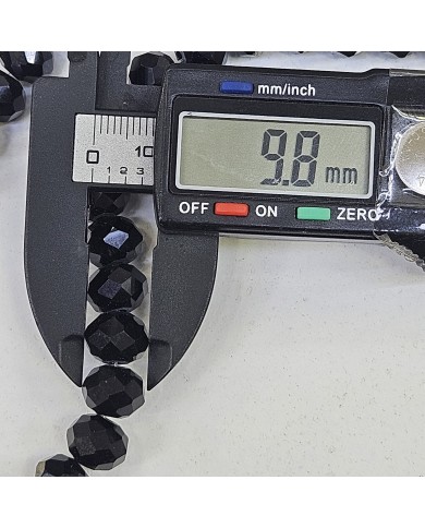 10mm İpe Dizili Kristal Boncuk Şeffaf Janjanlı - 10 Dizi