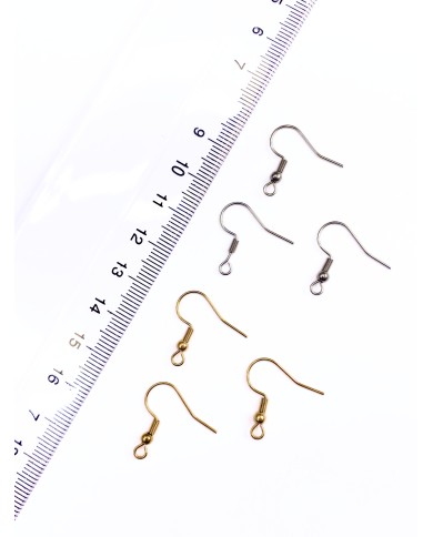 Çelik Küpe Kancası Sarı 19x19mm - 1 Adet