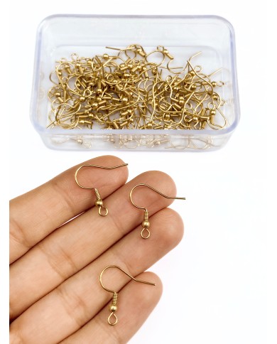 Çelik Küpe Kancası Sarı 19x19mm - 1 Adet