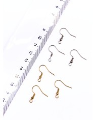 Çelik Küpe Kancası Sarı 19x19mm - 1 Adet