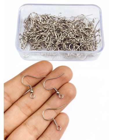 Çelik Küpe Kancası Çift Nikel 19x19mm - 1 Adet