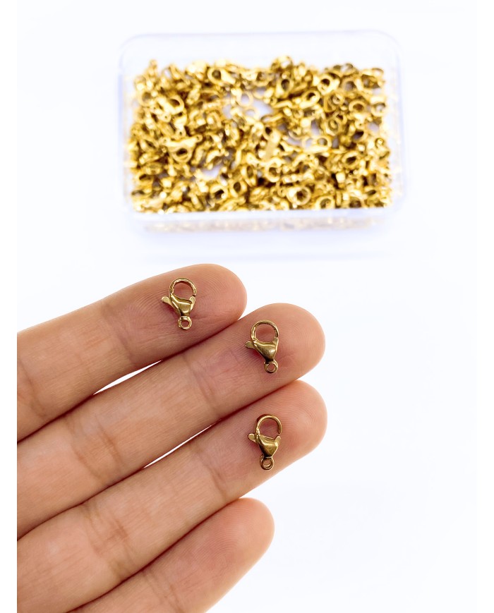 Çelik Papağan Klips 501 Altın 7x10mm - 1 Adet