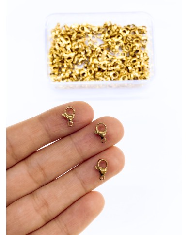 Çelik Papağan Klips 501 Altın 7x10mm - 1 Adet