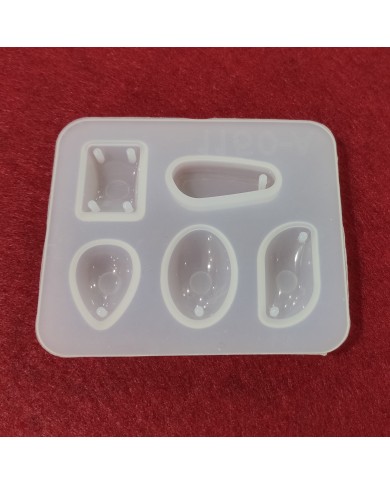 Çoklu Oval Reçine Epoksi Kalıp - Kolye Ucu Takı 5'li -Kod:114