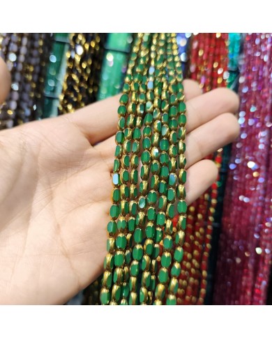 İpe Dizili Çek Cam Boncuk Mat Koyu Yeşil - 1 Dizi