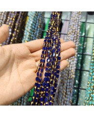 İpe Dizili Çek Cam Boncuk Mat Koyu Lacivert - 1 Dizi