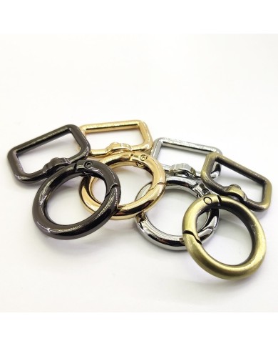 Metal Çanta Klips Geçmeli Yuvarlak - Antik Yeşil - 1 Adet