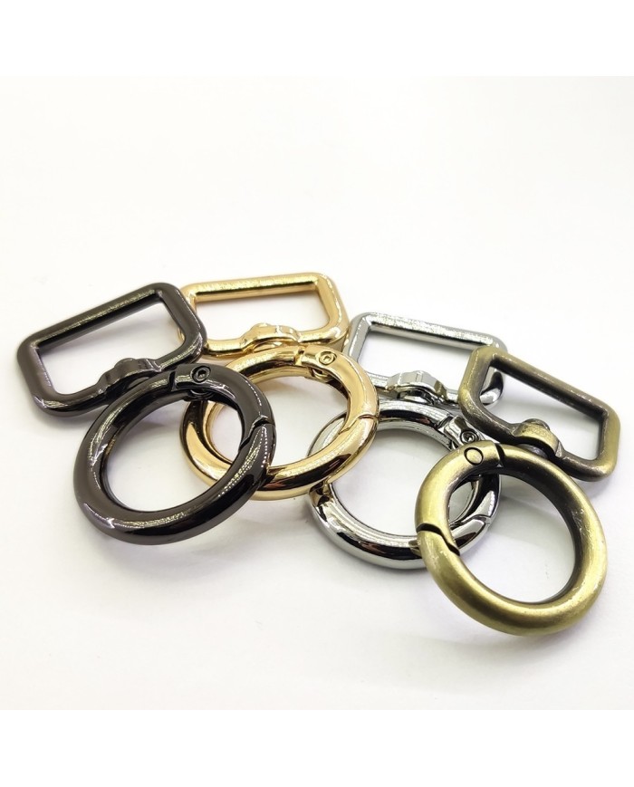 Metal Çanta Klips Geçmeli Yuvarlak - Antik Yeşil - 1 Adet