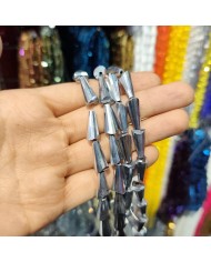 8x16mm İpe Dizili Deve Tabanı Huni Kristal Boncuk  - 1 Dizi