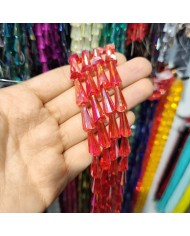 8x16mm İpe Dizili Deve Tabanı Huni Kristal Boncuk Şeffaf Kristal - 1 Dizi