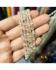 4x8mm İpe Dizili Deve Tabanı Huni Kristal Boncuk Metalik Kaplama Şeffaf Şampanya - 1 Dizi