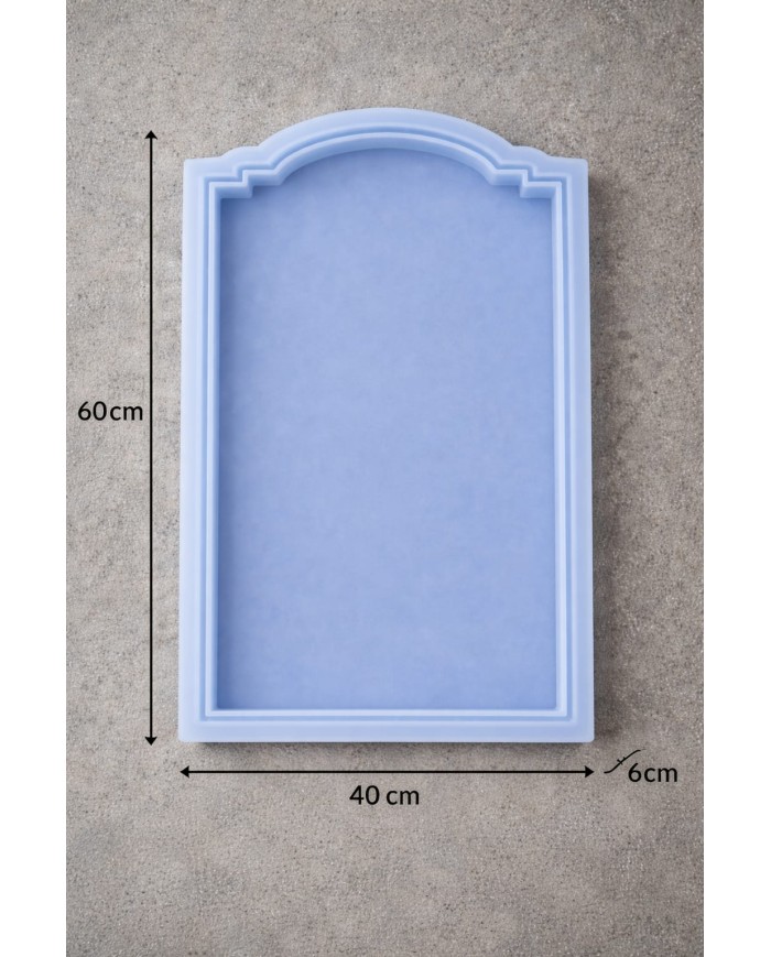 40x60 cm Büyük Kemerli Silikon Kalıp (6 cm Derinlik) - Beton