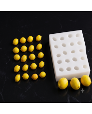 Gerçekçi 20li Yapraksız Limon Silikon Kalıbı – Mum, Sabun ve
