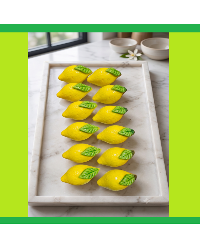 Gerçekçi Limon Şekilli Silikon Pasta, Çikolata ve Sabun Kalıbı